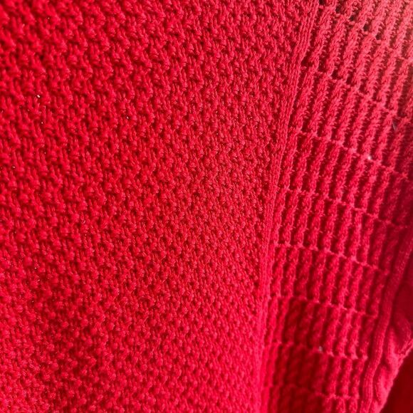 Tommy Hilgiger 100% cotton red cable knit sweater - M - Picture 4 of 9